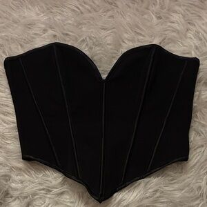 Windsor Black Lace-Up Corset